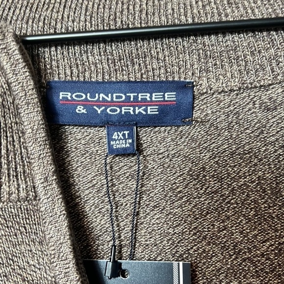 Roundtree & Yorke Size 4T Long Sleeve Brown Men Sweater Brand New - Picture 5 of 5